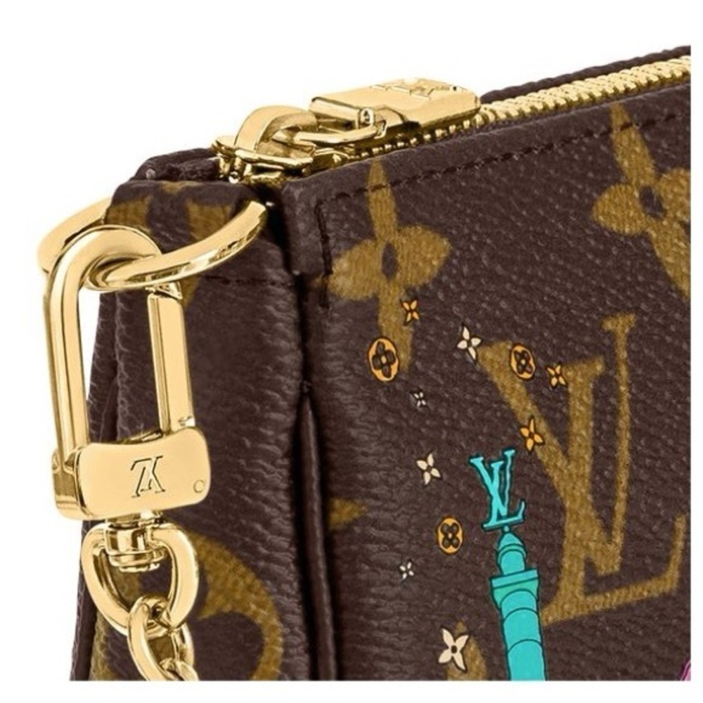 Authentic Louis Vuitton Mini Pochette Accessoires Christmas Vivienne Vendome - Picture 3 of 16